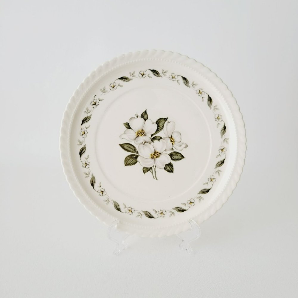 Steubenville Monticello Salad Plate Cornelia Dogwood Floral 1940s USA Made